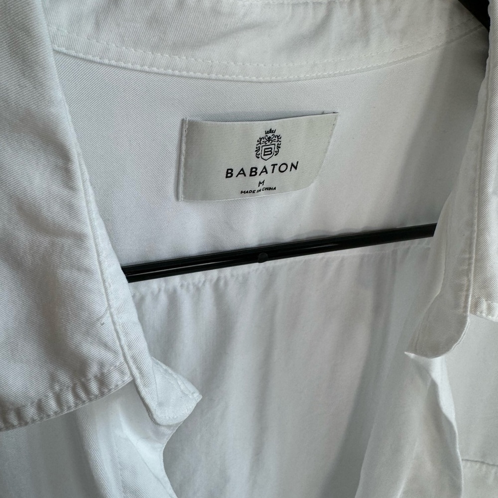 SOLD: Babaton White Casual Button Down Shirt